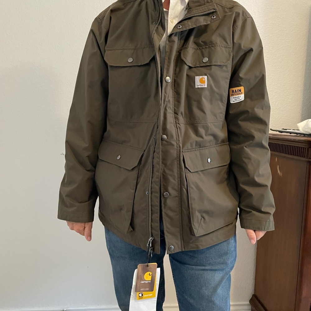 Carhartt Men's Dark Green Raincoat